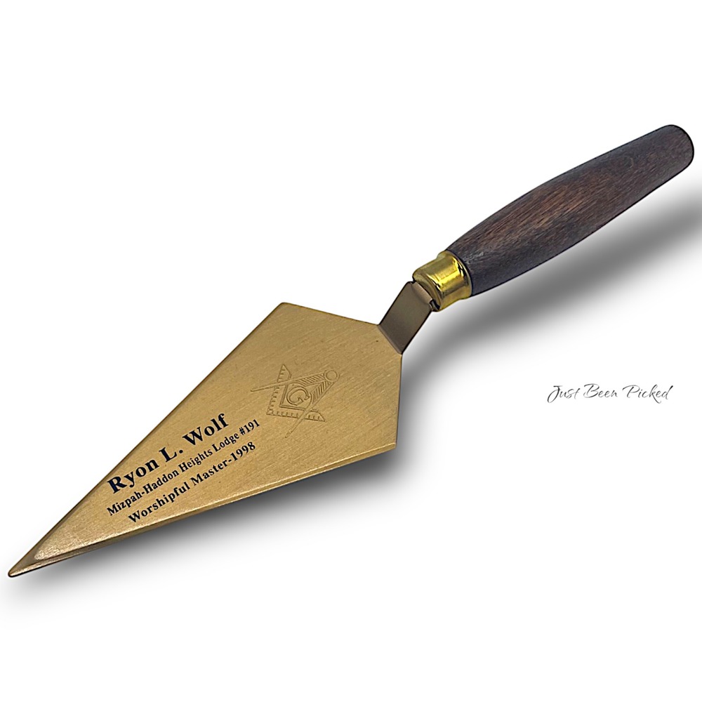 Masonic‎ Commemorative Trowel Worshipful Master Mizpah-Haddon Heights Lodge 191